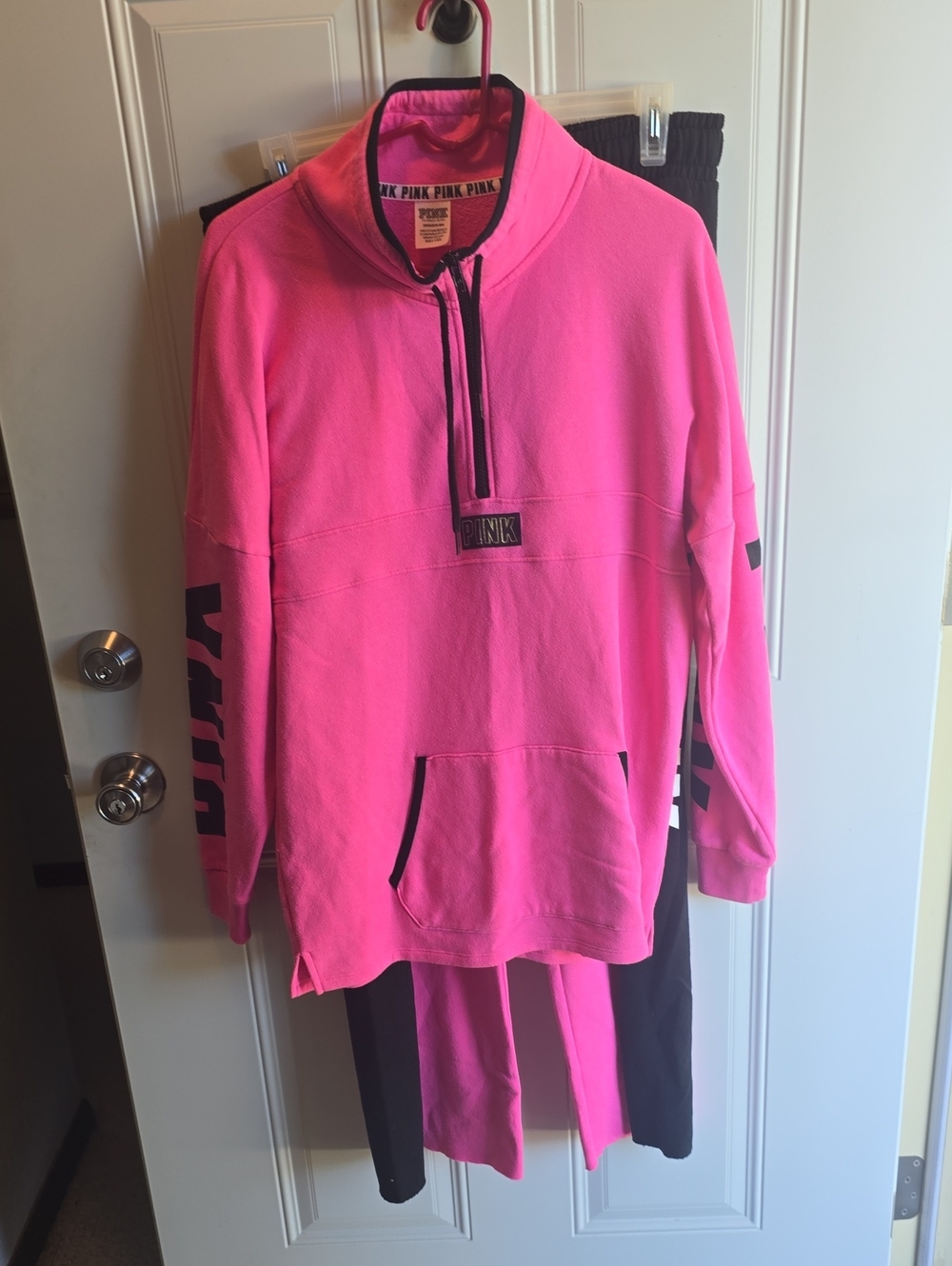 Victoria's Secret PINK Hot Pink Zip Pullover/Pants